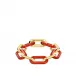 Empreinte Animale Bracelet 5 Crystals, Red Crystal, 18K Yellow Gold Plated Brass