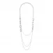 Empreinte Animale Long Necklace, Clear Crystal, Silver