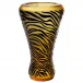 Tigre Vase, Clear, Black Enameled Crystal