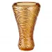 Tigre Vase, Amber Crystal, Gilded Coating