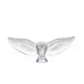 Barn Owl Sculpture, Clear Crystal