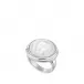 ARÉTHUSE ROUND RING - CLEAR CRYSTAL, SILVER