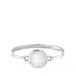 Aréthuse Round Bangle - Clear Crystal, Silver