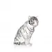 Tiger Sitting Sculpture Black Enamel