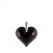 Amoureuse Beaucoup Pendant Black Crystal, Silver