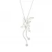 Hirondelles Necklace Clear Crystal, Silver