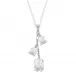 Muguet Pendant 3 Clear Crystals, Silver