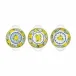 Palermo Melamine Set Of 3 Mini Handled Bowls 4.75" Assorted