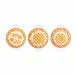 Sicily Orange Melamine Mini Handled Bowls (Set Of 3) 4.75"