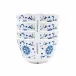 Moroccan Blue Melamine 4.5" Dessert Bowls (Set of 4)