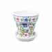 Madrid White Small Flower Pot 5.25" X 5" With Drainage Hole And Saucer