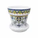 Sorrento Large Flower Pot 7.25" X 6.5" Tall With Drainage Hole And Saucer