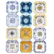 Marrakech Melamine 12 Condiment Bowls 3.5": 2 Benidorm, 2 Florence, 2 , 2 Marrakech, 2 Moroccan Blue, 2 Capri