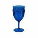 Fleur Polycarbonate Blue Wine Glass 16 Oz