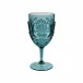 Fleur Polycarbonate Teal Wine Glass 16 Oz