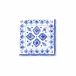 Morocan Blue Patterned Paper Cocktail Napkin 5" X 5" (Pack Of 20)