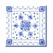 Morocan Blue Patterned Paper Dinner Napkins 15.75" X 15.75" (Pack Of 20)