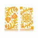 Sicily Orange Guest Towel/Buffet Napkin 4.25" X 7.75" (Pack Of 15)