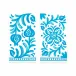 Sicily Teal Guest Towel/Buffet Napkin 4.25" X 7.75" (Pack Of 15)