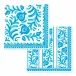 Sicily Teal Patterned Paper Dinner Napkins 15.75" X 15.75" (Pack Of 20)