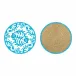 Sicily Teal Round Paper Charger Placemat 15" (Pack Of 20)