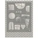 Fromages Grey Tea Towel 24" x 31"
