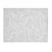 A La Carte Mille-Fleurs Grey Coated Placemat 19" x 14"