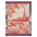 Paris Sur Seine Red Tea Towel 24" x 31"