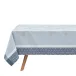 Manor Lane Enduit Blue Coated Tablecloth 69" x 69"