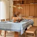 Manor Lane Enduit Blue Coated Table Linens