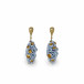 Golden Blue Reef Long Earrings