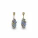 Golden Blue Reef Long Earrings