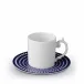 Perlee Bleu  Espresso Cup + Saucer 4oz - 11cl