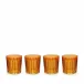 Prism Amber Double Old Fashioned Glasses, Set of 4