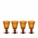 Prism Amber Wine Glasses, Set of 4