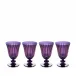 Prism Purple Wine Glasses, Set of 4