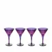 Prism Purple Martini Glasses, Set of 4