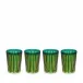 Prism Green Highball Glasses, Set of 4