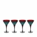 Prism Bordeaux Martini Glasses, Set of 4