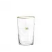 Tumbler Series with spider's web gold rim and two flies