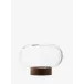 Oblate Vase Height 7.75 in /Round 11.25 in Clear/Walnut