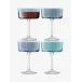 Gems Champagne/Cocktail Glass 8 oz Assorted Sapphire, Set of 4