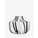 Stripe Black/White Vase H7.75in