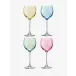 Polka Wine Glass 14 oz Pastel Assorted, Set of 4