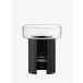 Terrazza Planter Height 8.75 in Round 7.5 in Clear/Jet Black