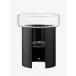 Terrazza Planter Height 17.75 in Round 14.5 in Clear/Jet Black