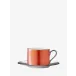 Palazzo Teacup & Saucer 8 oz Ember Orange/Platinum