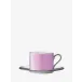 Palazzo Teacup & Saucer 8 oz Rose Pink/Platinum