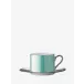 Palazzo Teacup & Saucer 8 oz Sea Green/Platinum