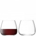 Wine Culture Stemless Wine Glass 13 oz Clear, Set of 2